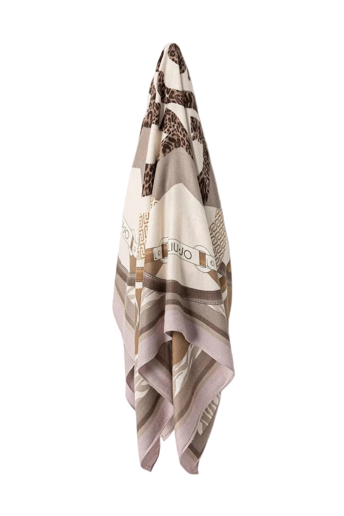 Foulard Liu-Jo 2F6070 metal mix logo animalier