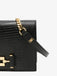 Borsa Elisabetta Franchi BS08A66E2 a spalla con placca logo effetto lucertola