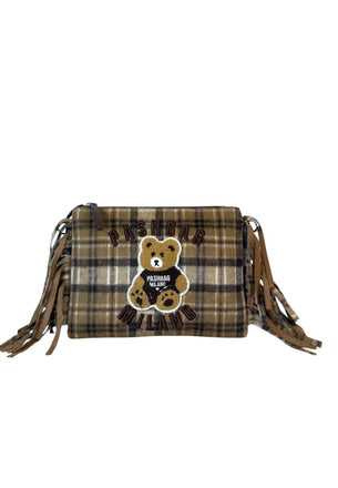 Borsa Pashbag Pochette con tracolla Sophie Shepherd yard con frange laterali