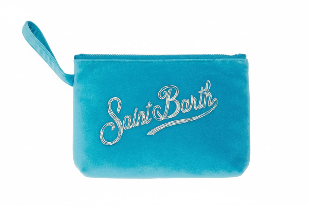 Pochette Saint Barth aline velvet L strass ALI0020 06792L