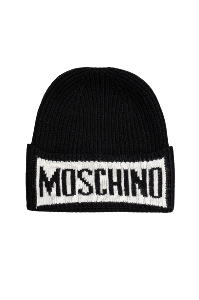 Cappello Moschino Art60077 M5540 uomo con risvolto e logo