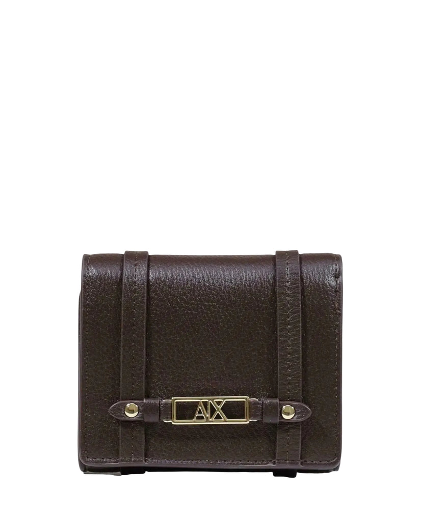 Portafoglio Armani Exchange XW002613 AF15632 con placchetta e logo gold