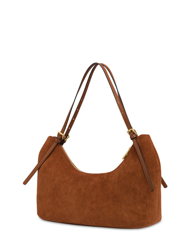 Borsa Pollini SC4656 A Spalla In Fabric Suede tan
