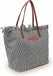 Borsa Saint Barth city bag fringe big micro stripes nero/bianco CBF0001 01769L
