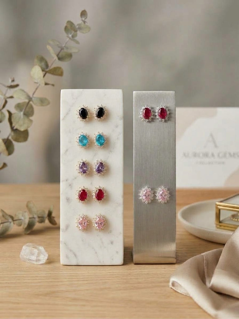 Orecchini a lobo Cherie bijoux Kate punti  luce con zirconi