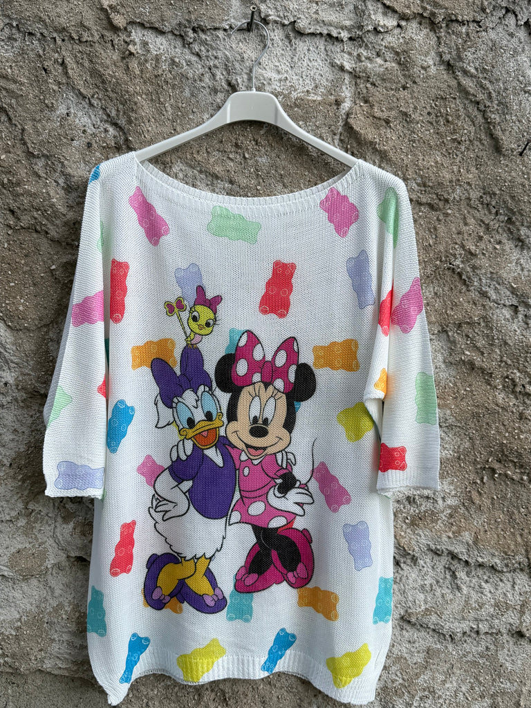 T-shirt in filo grafica fantasia
