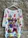 T-shirt in filo grafica fantasia