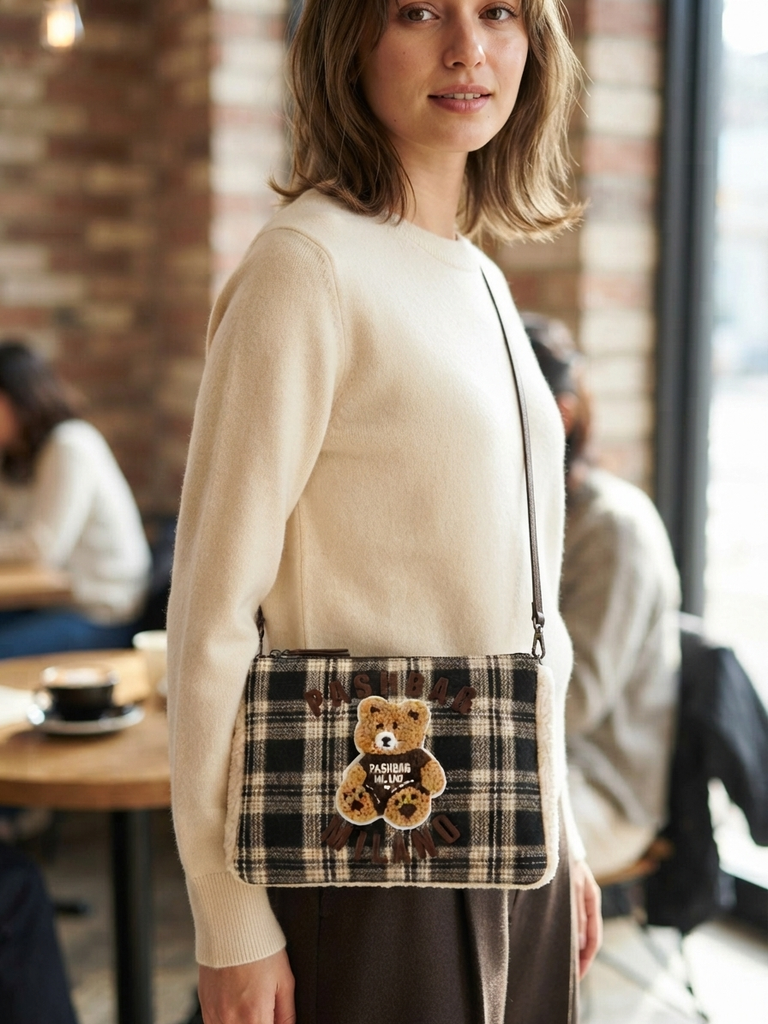 Borsa Pashbag 20463 pochette con tracolla Sophie shepherd court black