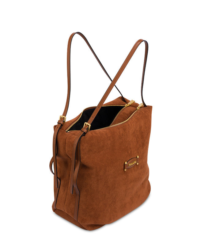 Borsa Pollini SC4654 a Spalla In Fabric Suede Tan