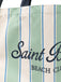 Borsa Saint Barth Essential Bag stripes verde/panna EBAGN007 09420L