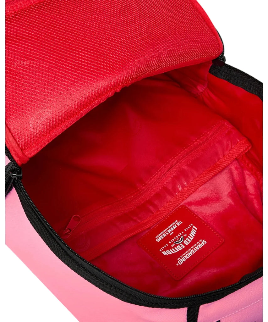 ZAINO SPRAYGROUND 9630 SHARK CENTRAL PINK EMBROIDERED SHARK BACKPACK