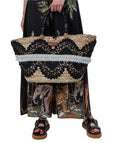Borsa Alessia & Massimo 2207 rafia pizzo e perle