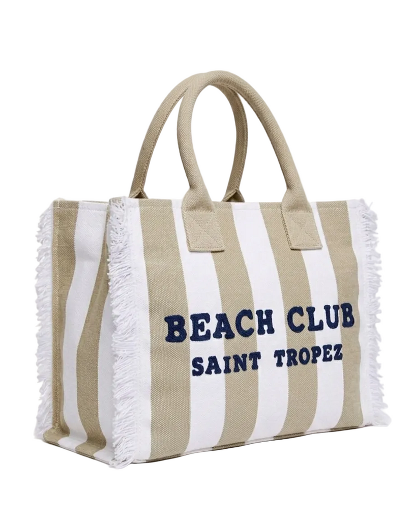 Borse Marinette Saint Tropez Medium In Canvas Beach Club
