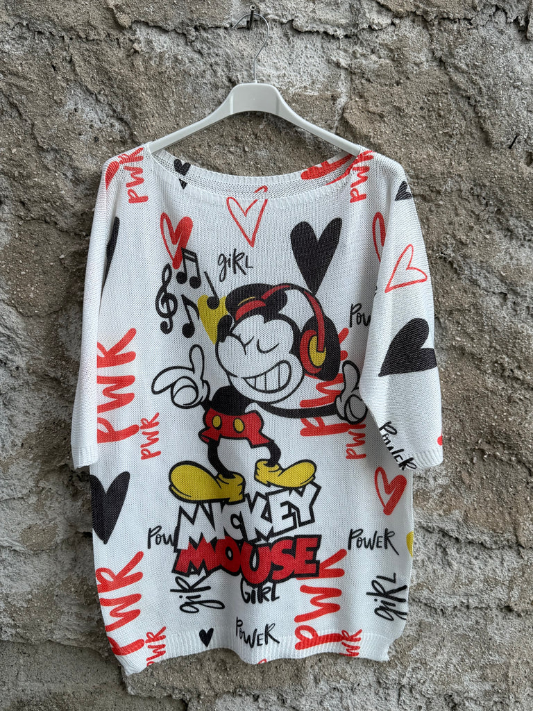 T-shirt in filo grafica fantasia