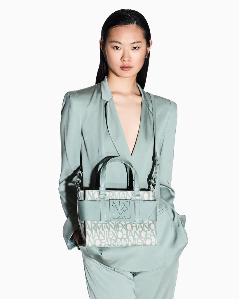 BORSA ARMANI EXCHANGE 942690 TOTE MEDIA CON DETTAGLIO A CONTRASTO