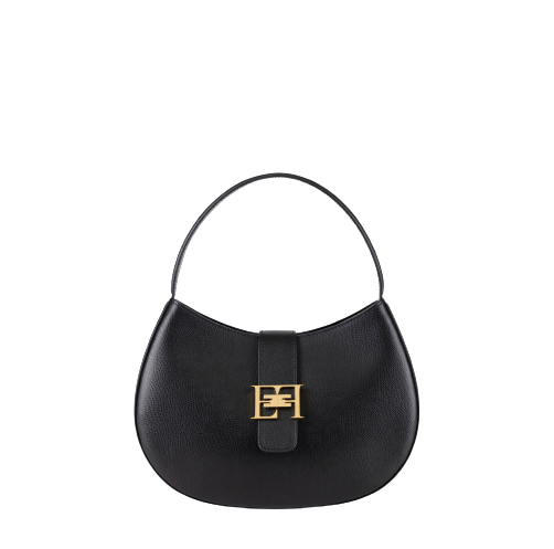 Borsa Elisabetta Franchi BS40F41E2 Hobo grande con logo in metallo