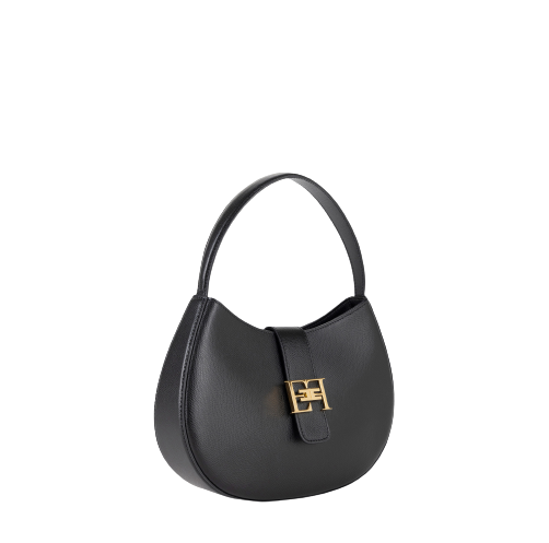 Borsa Elisabetta Franchi BS40F41E2 Hobo grande con logo in metallo