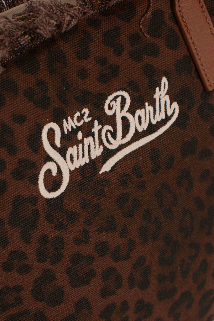 Borsa Saint Barth  fringe dark  Leopard mid CBMF001 00588L