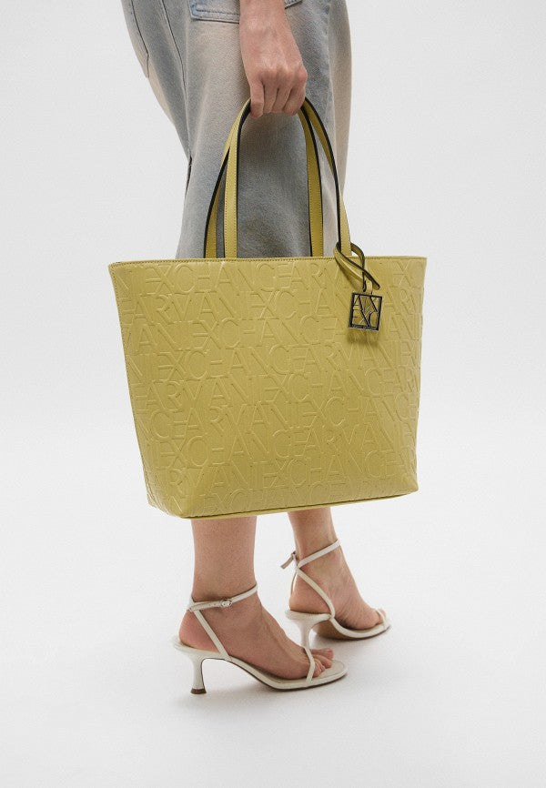 Borsa Armani Exchange 942650 Shopping Bag logata opaca