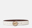 Cintura Michael Kors avorio con logo oro