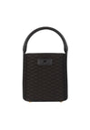 Borsa Elisabetta Franchi BS02A66E2 secchiello a tracolla con motivo monogram logo all-over