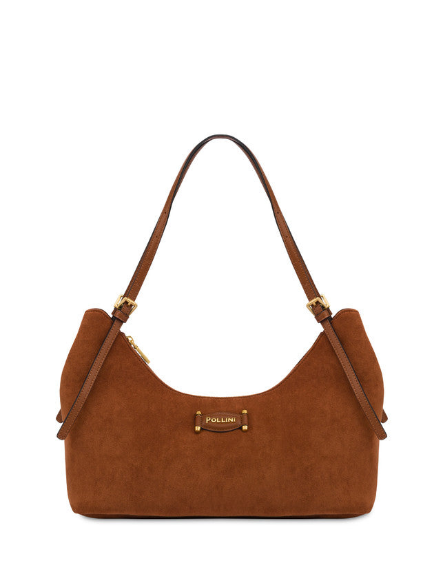 Borsa Pollini SC4656 A Spalla In Fabric Suede tan