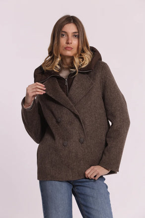 CAPPOTTO MIMI MUA' CORTO CON DETTAGLIO PIUMINO REMOVIBILE CMAP 6686