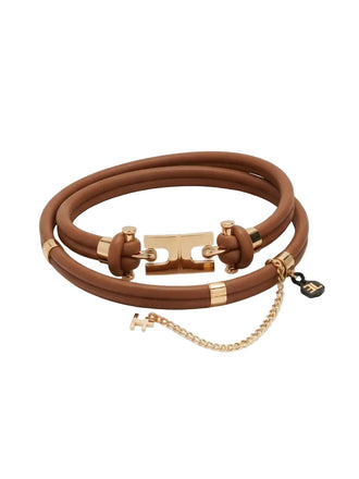 Cintura Elisabetta Franchi CT44S66E2 con nodo e logo color sigaro