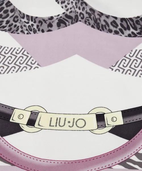 Foulard Liu-Jo 2F6059 L9529 logo animalier melanzana