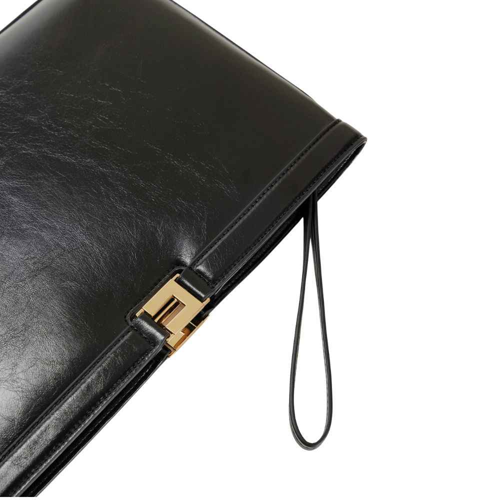 Borsa Elisabetta Franchi BS18A61E2 a mano busta effetto naplak