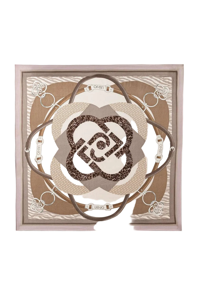 Foulard Liu-Jo 2F6070 metal mix logo animalier