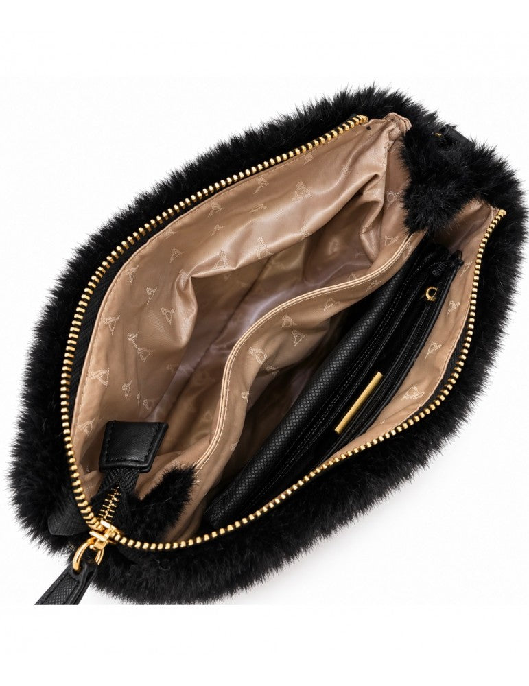 Borsa L'Atelier Du Sac in ecofur Con Catena E Tracolla Removibile