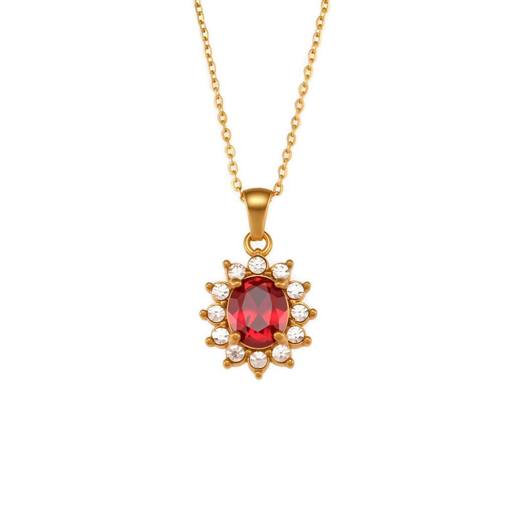 Collana Cherie bijoux Kate con corona e cristallo