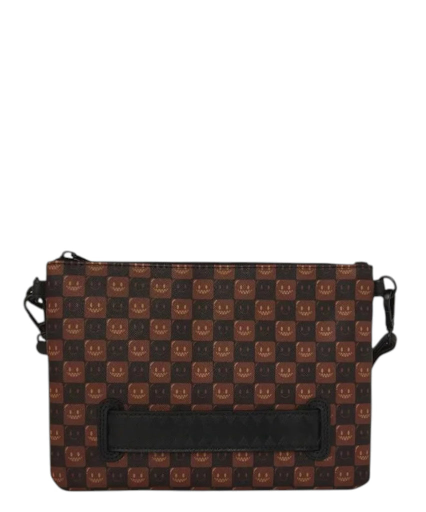 POCHETTE SPRAYGROUND 9307 SHARK IN PARIS WTF BUBBLE BROWN