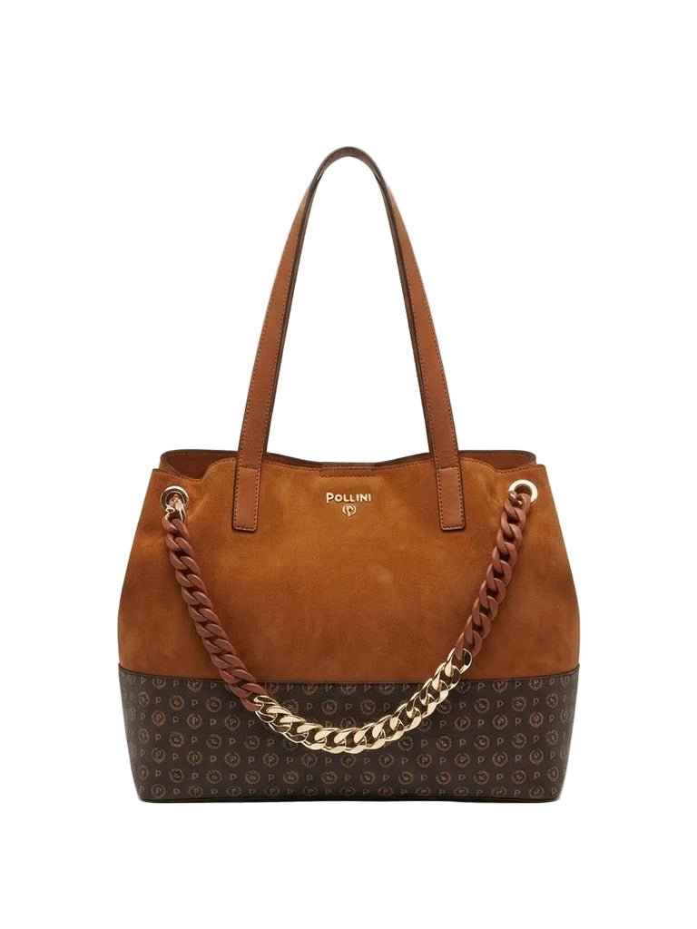 Borsa Pollini SC4567 shopper suede tan