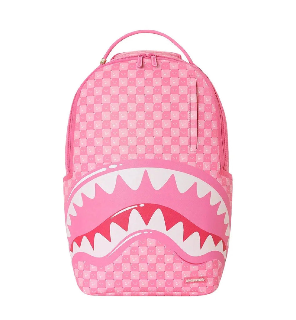 ZAINO SPRAYGROUND 8715 PINK CHECK FACES BACKPACK