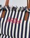 Borsa Saint Barth city bag HB stripes blu/bianco Big Fringe CBF0001 01768L