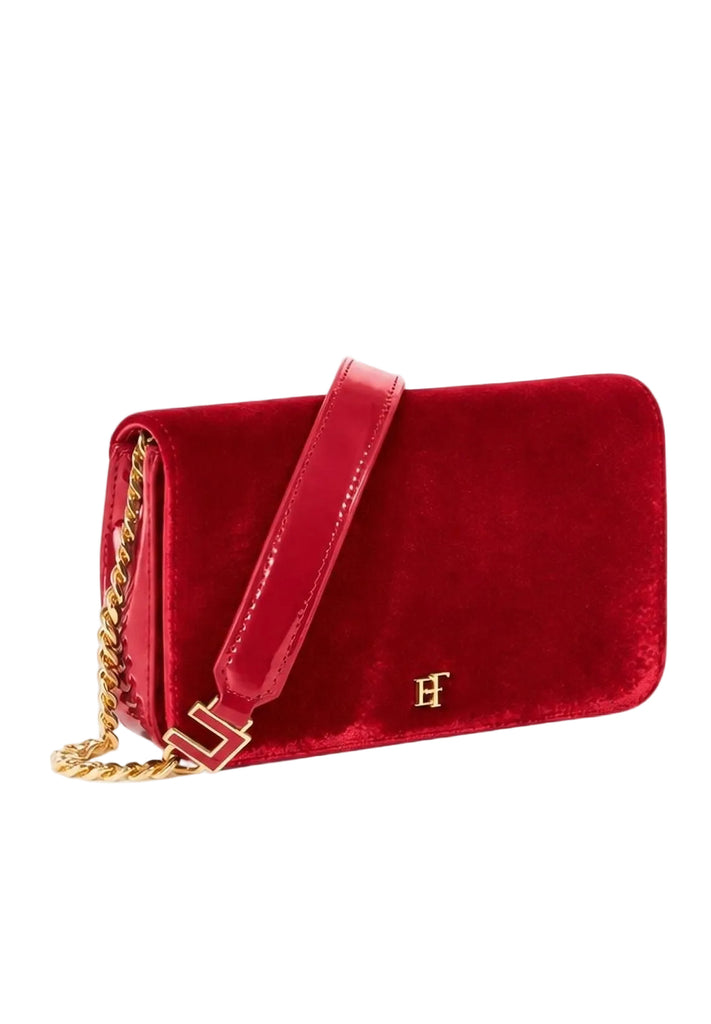 Borsa Elisabetta Franchi BS20A67E2 tracolla piccola in velluto stampa  cocco