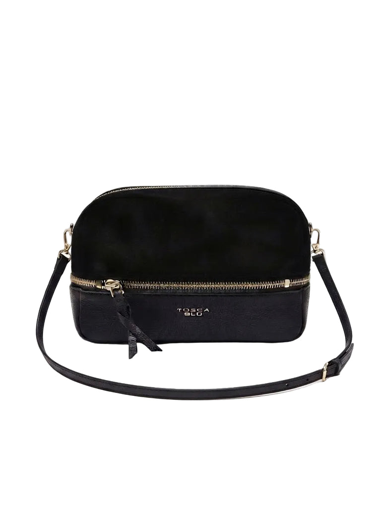 Borsa Tosca blu TF26HB194 Lucrezia mini bag in suede a tracolla