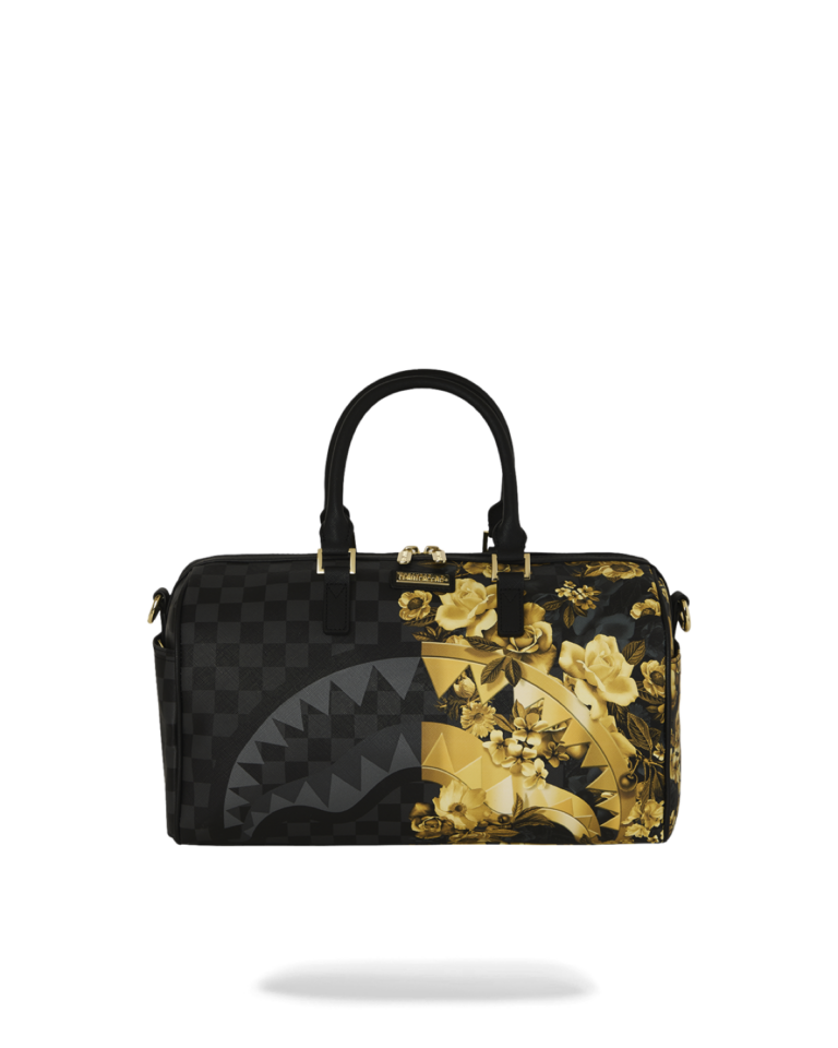 BAULETTO SPRAYGROUND 9004 GOLD FLOREAL REMIX MINI DUFFLE
