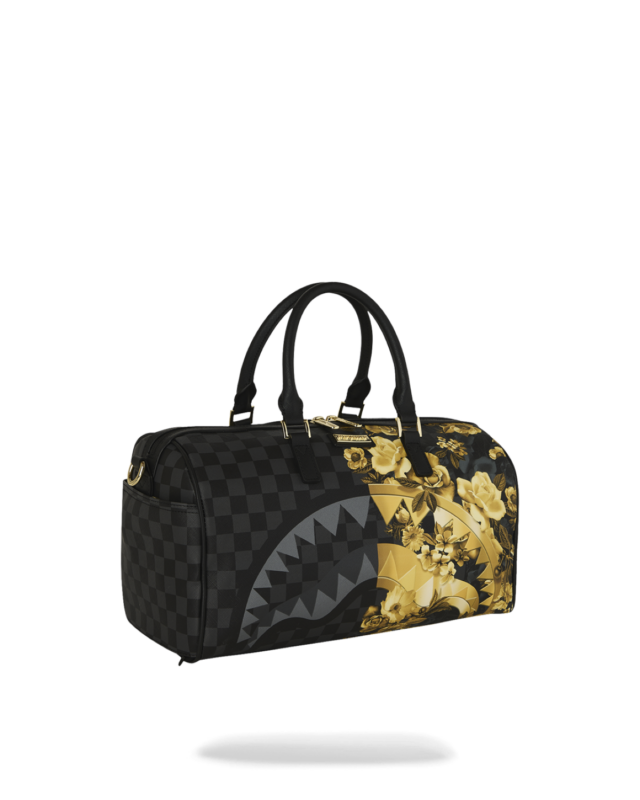 BAULETTO SPRAYGROUND 9004 GOLD FLOREAL REMIX MINI DUFFLE