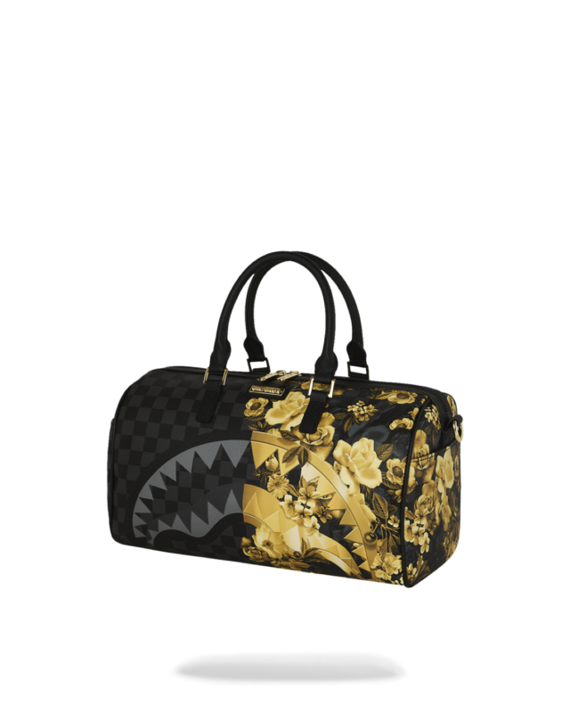 BAULETTO SPRAYGROUND 9004 GOLD FLOREAL REMIX MINI DUFFLE