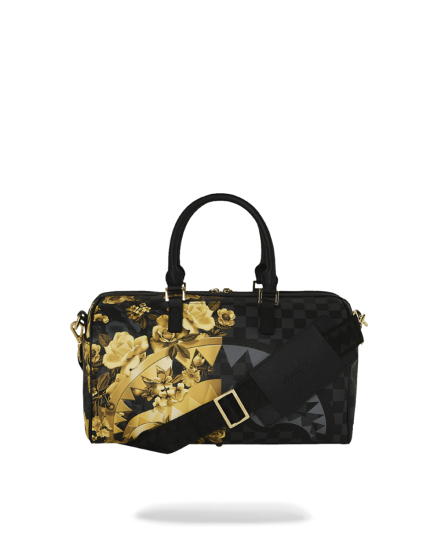 BAULETTO SPRAYGROUND 9004 GOLD FLOREAL REMIX MINI DUFFLE