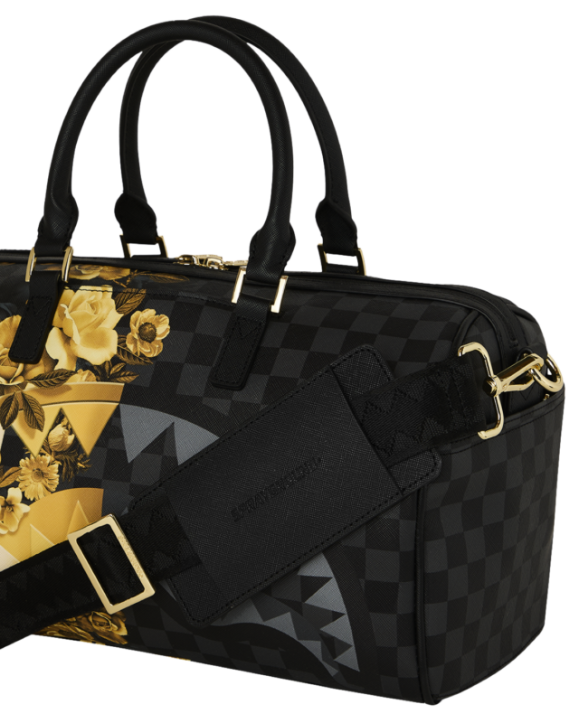 BAULETTO SPRAYGROUND 9004 GOLD FLOREAL REMIX MINI DUFFLE