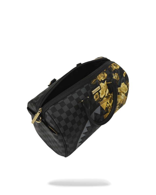 BAULETTO SPRAYGROUND 9004 GOLD FLOREAL REMIX MINI DUFFLE