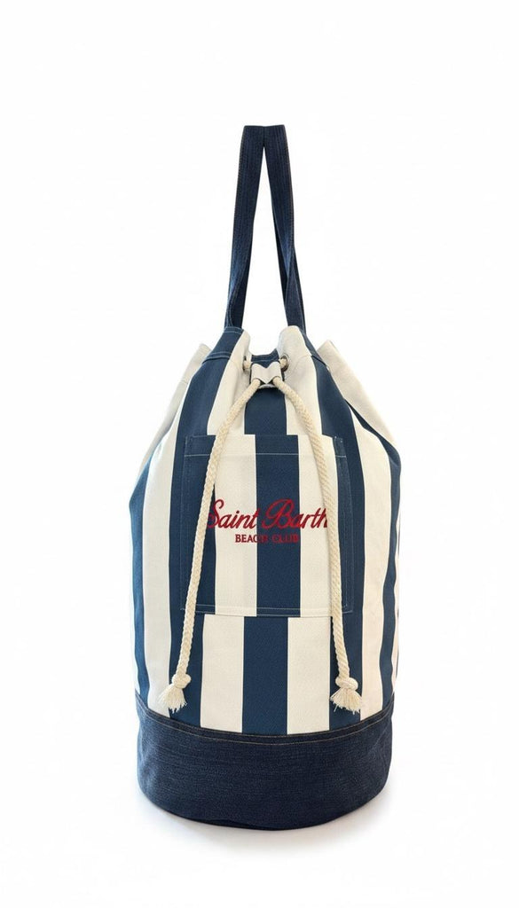Zaino Saint Barth stripes pop blu/bianca BEAP001 02708L