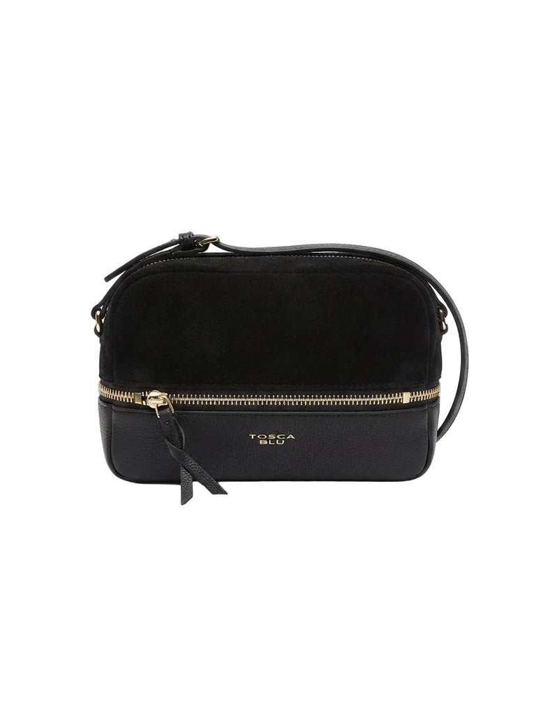 Borsa Tosca blu TF26HB194 Lucrezia mini bag in suede a tracolla