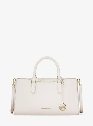 Borsa Michael Kors Arden Medium Leather Top-Zip Satchel