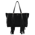 Borsa Tosca blu TF261B223 Shopping Kate in suede con frange
