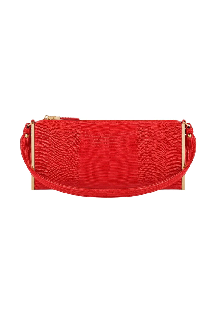 Borsa Elisabetta Franchi BS15A66E2 a spalla nera con stampa effetto lucertola